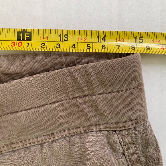 James Perse Soft Drape Pants Women Cargo Pigment Brown 100% Linen Drawstring NWT - Picture 10 of 15
